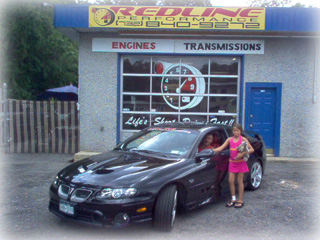 Sal and his daughter with his 2004 Pontiac GTO.